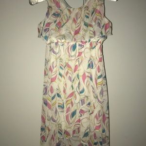 Long feather patterned dress